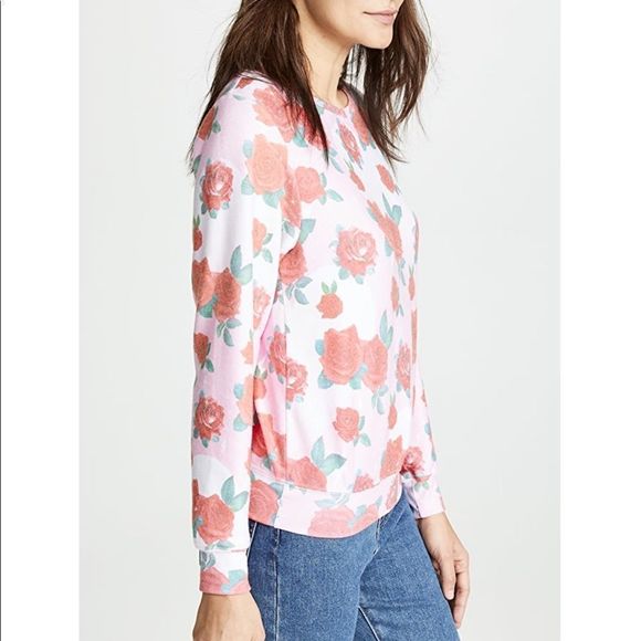 NWT Wildfox Electric Love Rose Sweatshirt - Picture 3 of 10